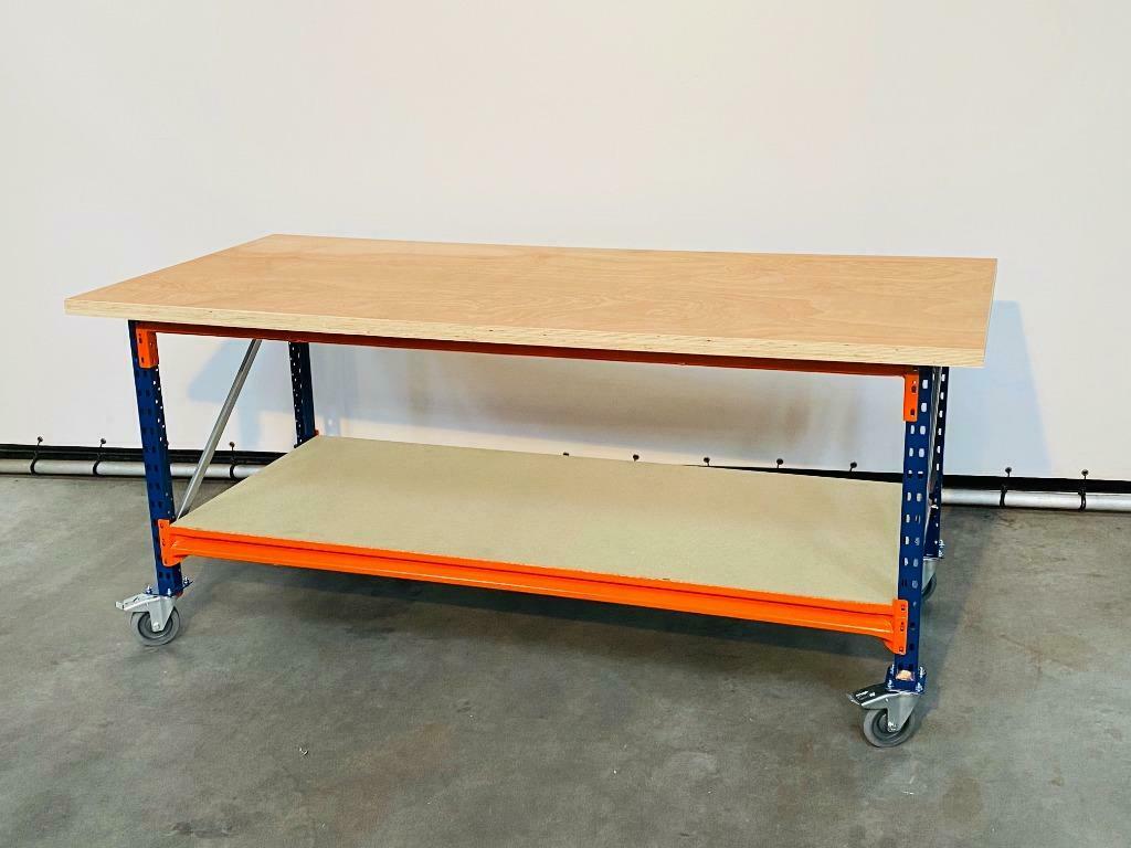 werkbank inpaktafel 215x100x95 incl. 4 zwenkwielen, Ophalen of Verzenden, Nieuw, 170 cm of meer