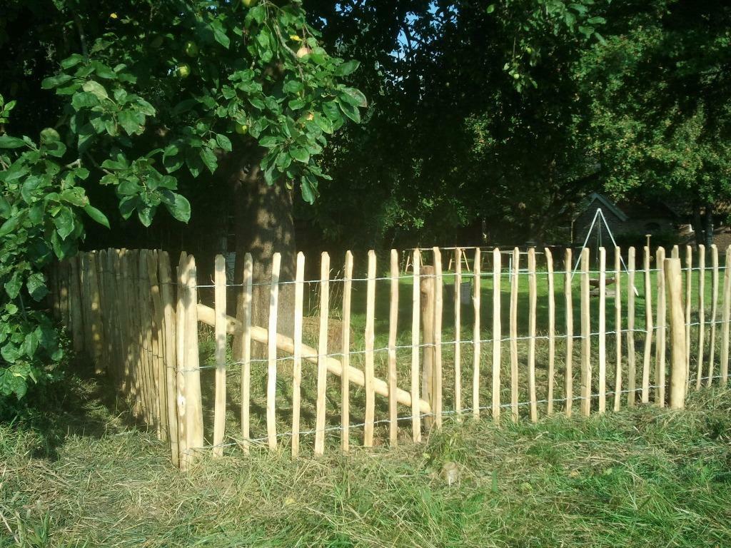 Staketenzaun, schapenhek, kastanien, holz tor, Tuin en Terras, Schuttingen, 1 tot 2 meter, Minder dan 3 meter, Nieuw, Ophalen of Verzenden