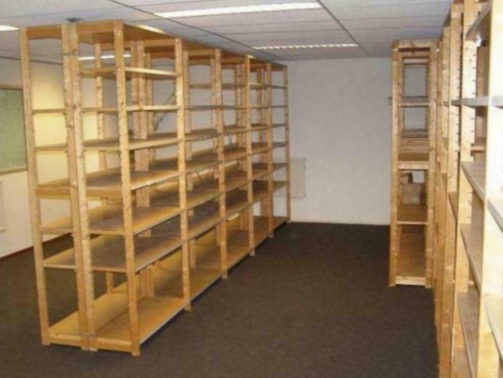 Bruynzeel stelling houten stellingkast magazijnstelling