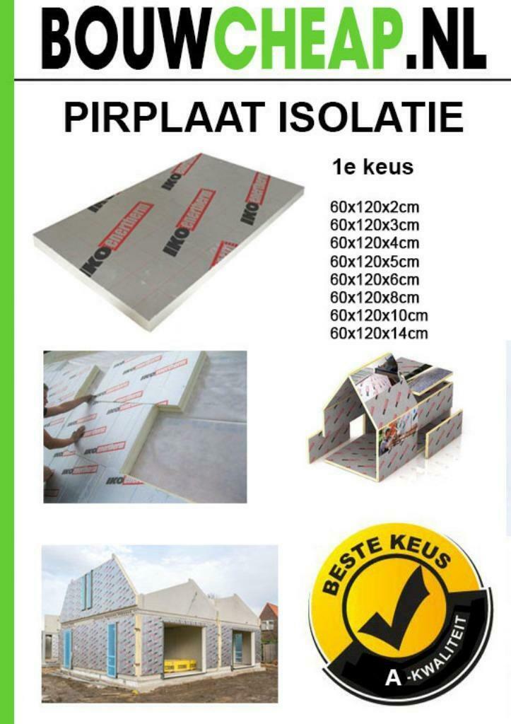 PIR PLAAT ISOLATIE MET SUBSIDIE 80MM EUR.16.25 PER M2, Ophalen of Verzenden, Nieuw, Hardschuim (Pir), Dakisolatie