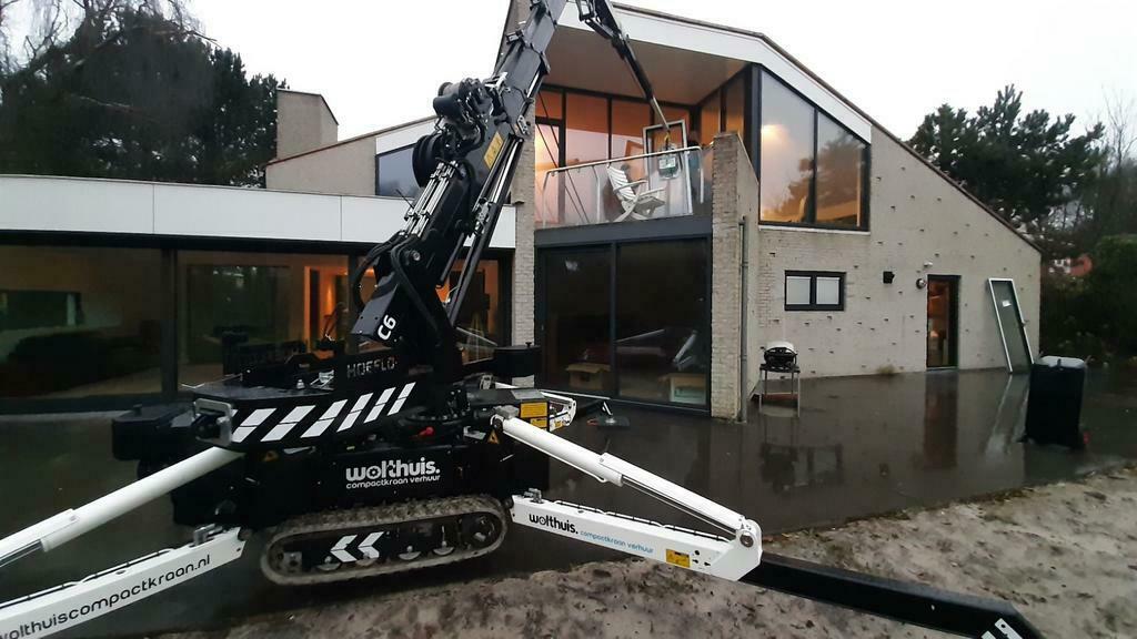 Compactkraan te huur incl. machinist (hijskraan op rupsen), Ophalen, Kraan