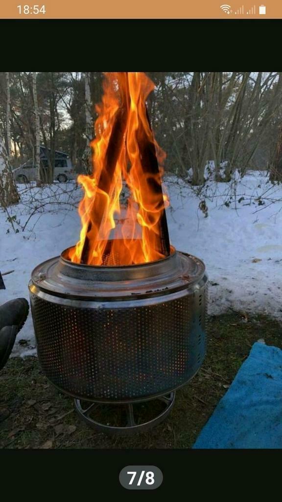 Vuurkorf van wasmachinetrommel, Tuin en Terras, Ophalen of Verzenden, Zo goed als nieuw, Vuurkorf
