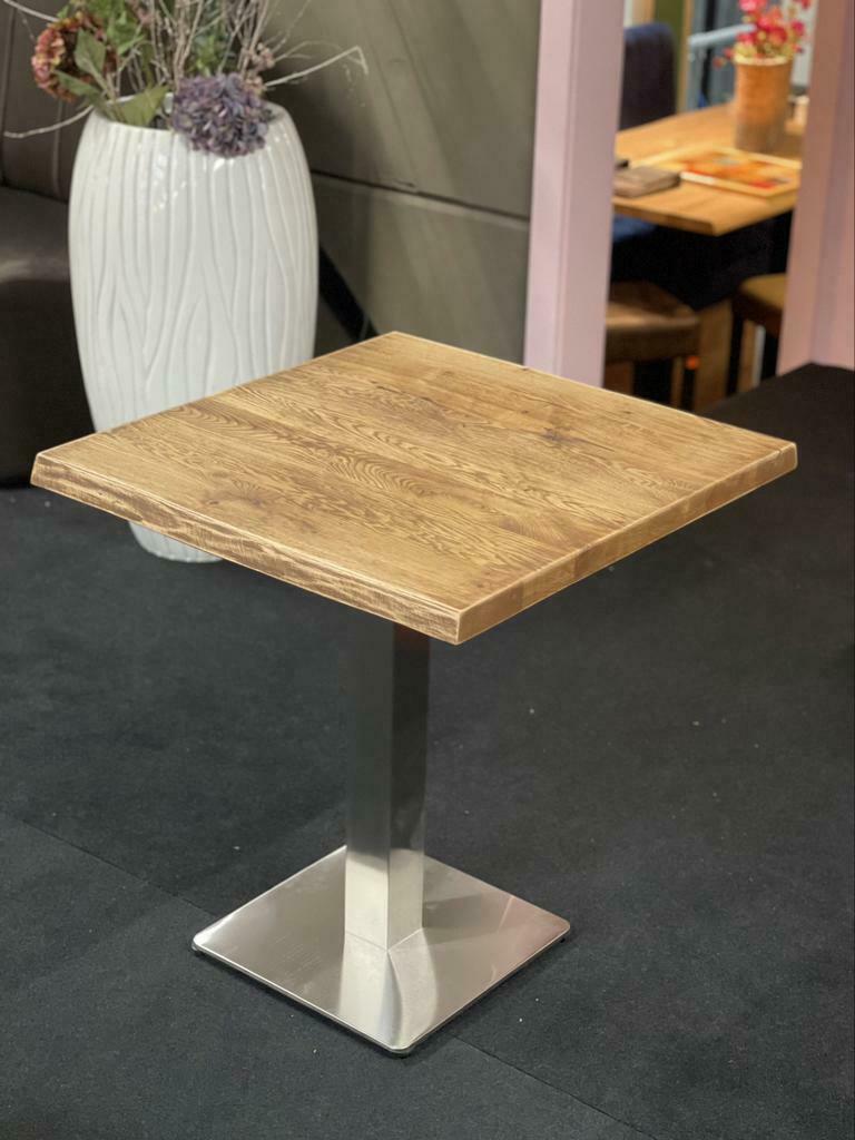 Massief houten horeca bistro restaurant tafels, eiken, Ophalen, Nieuw, Ovaal, Eiken