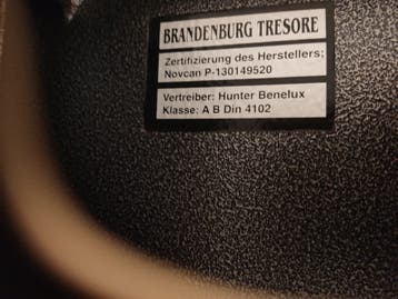 Brandenburg Tresore Geweerkast/Kluis - Klasse A B DIN 4102, Ophalen, Nieuw