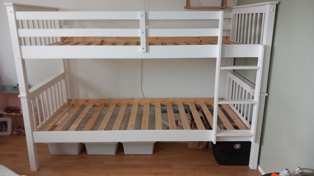 Deelbaar stapelbed wit, vaste prijs!, Ophalen, Zo goed als nieuw, Stapelbed