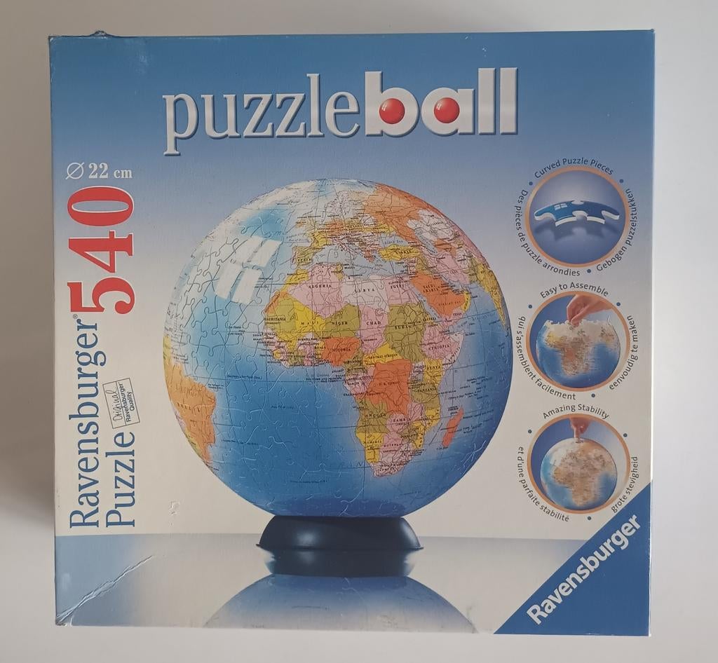 Ravensburger Puzzleball 540 Wereldbol Nieuw, Ophalen of Verzenden, Minder dan 500 stukjes, Rubik's of 3D-puzzel