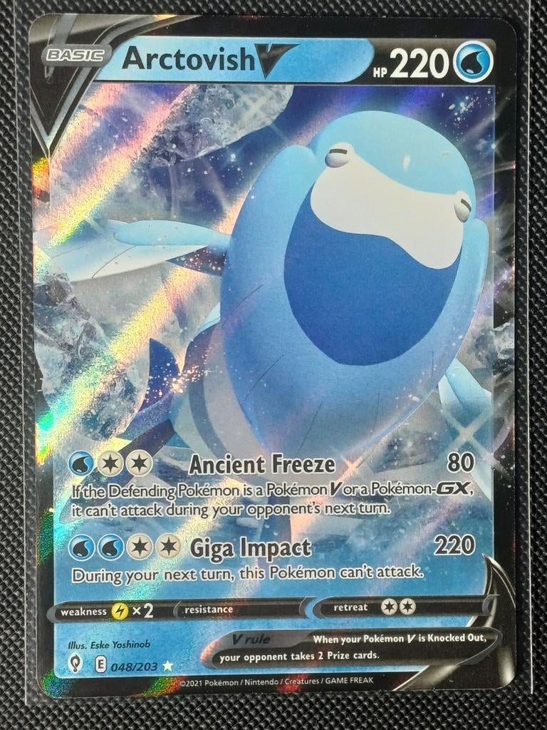 Arctovish V 048/203 - Evolving Skies Pokémonkaart, Ophalen of Verzenden, Zo goed als nieuw, Losse kaart, Foil