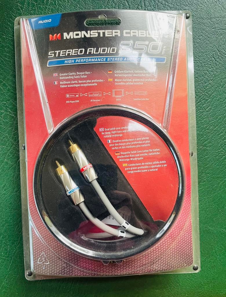 Hoogwaardige sterio audio kabels monster cable, Ophalen of Verzenden, Zo goed als nieuw, Luidsprekerkabel