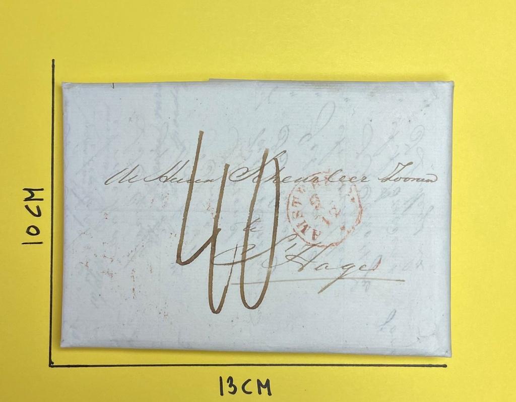 Nederland posthistorie Amsterdam-Den Haag 9 december 1846, Verzenden, Envelop