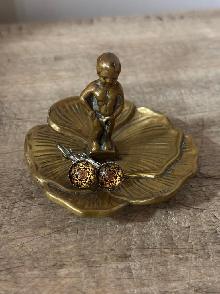 Messing Schaaltje Manneke Pis, Antiek en Kunst, Antiek | Koper en Brons, Ophalen of Verzenden