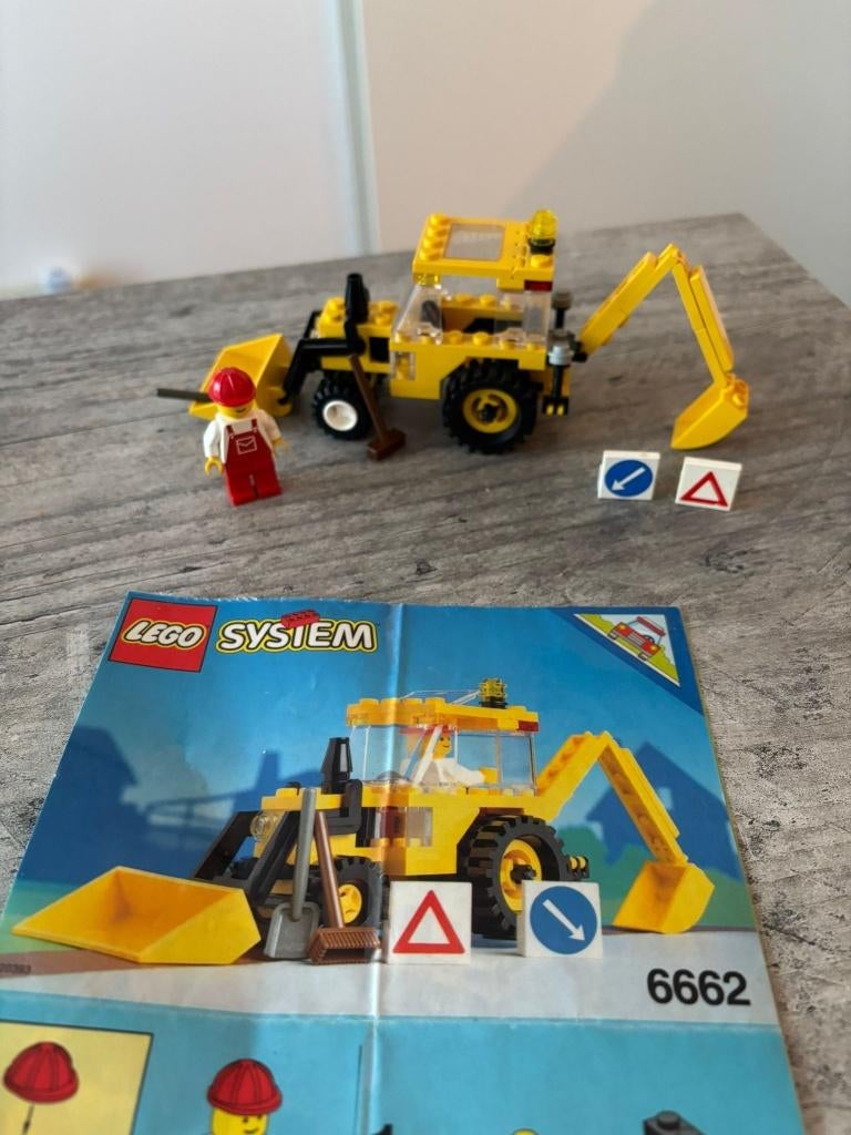 Lego system 6662 Backhoe tractor, Kinderen en Baby's, Speelgoed | Duplo en Lego, Ophalen of Verzenden, Zo goed als nieuw, Complete set