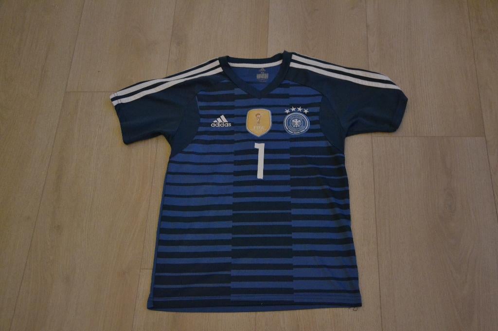 Duitsland keepersshirt Manuel Neuer #1 – Adidas – maat 164, Ophalen of Verzenden, Zo goed als nieuw, Buitenlandse clubs, Shirt