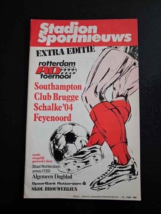 Programma AD toernooi Feyenoord 1980., Ophalen of Verzenden, Zo goed als nieuw, Feyenoord, Boek of Tijdschrift