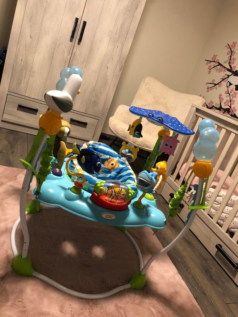 Bright Starts Finding Nemo Babyjumper - Zo Goed Als Nieuw, Verstelbaar, Wipstoel, Zo goed als nieuw, Ophalen