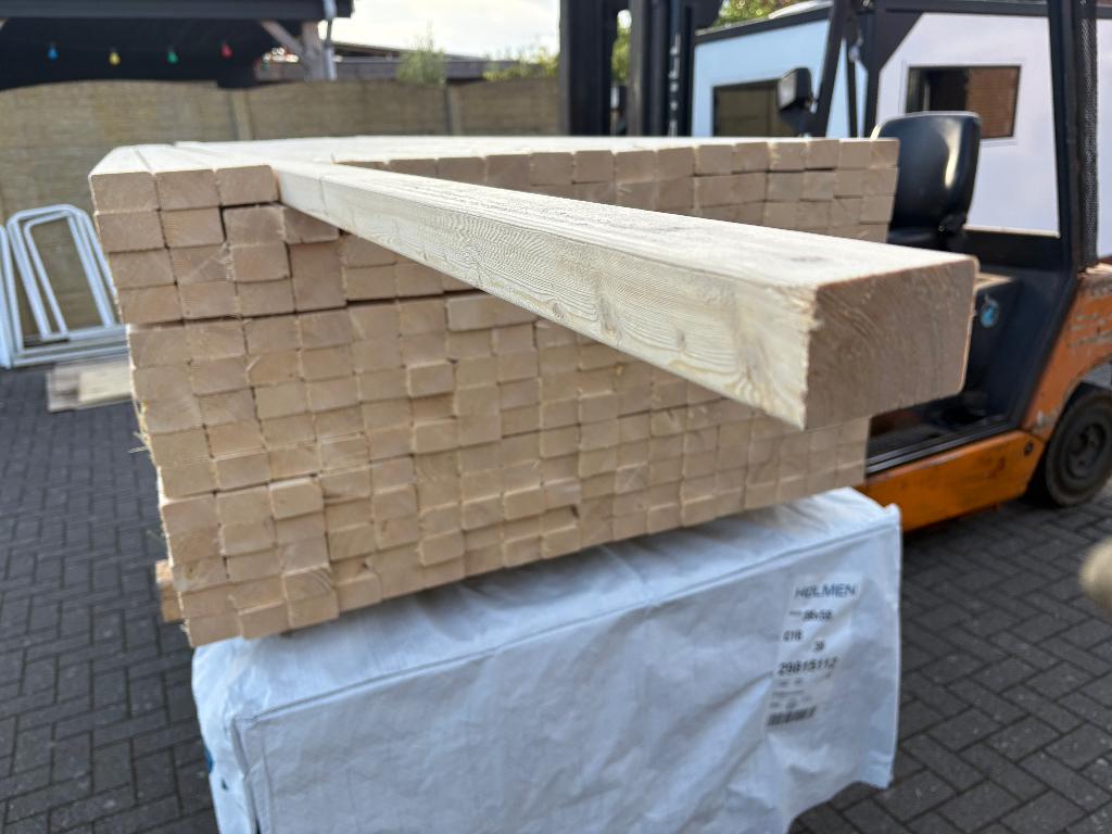 Nieuwe Vuren Rachels 44x69 Regels Ribben keepers 38x58, Ophalen, Minder dan 25 mm, Nieuw, 300 cm of meer