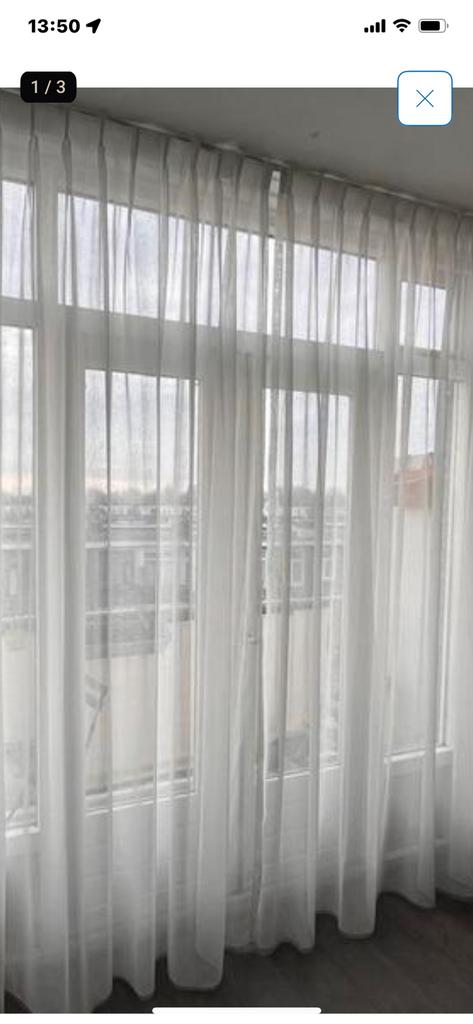 Nieuwe vitrage 5m breed x 2,5 m breed, Ophalen of Verzenden, Zo goed als nieuw