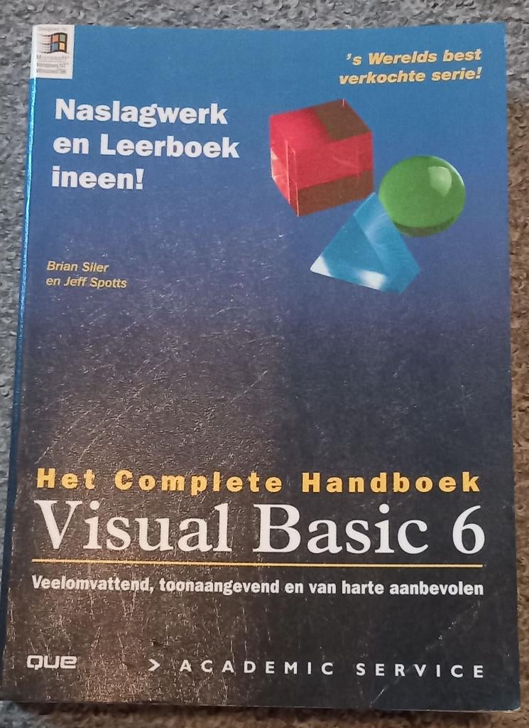 Leerboeken / Naslagwerk computertaal Visual Basic 6 uit 1999, Boeken, Ophalen of Verzenden, Gelezen, Programmeertaal of Theorie