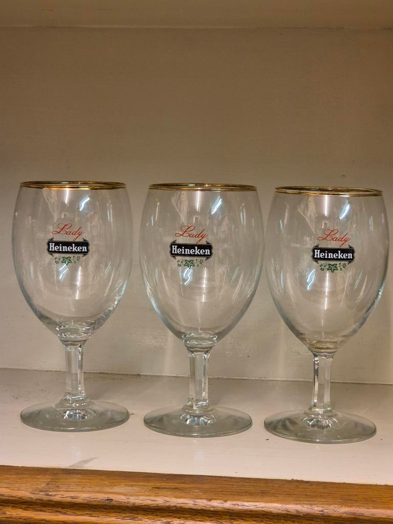 Heineken lady glas, Ophalen of Verzenden, Gebruikt, Heineken