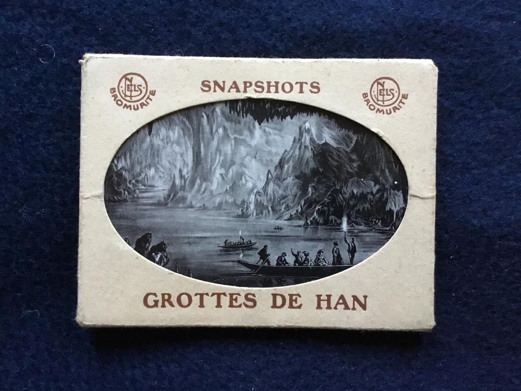 Oud mapje met 10 fotos van de grotten van Han. Snapshots, Verzamelen, Ophalen of Verzenden