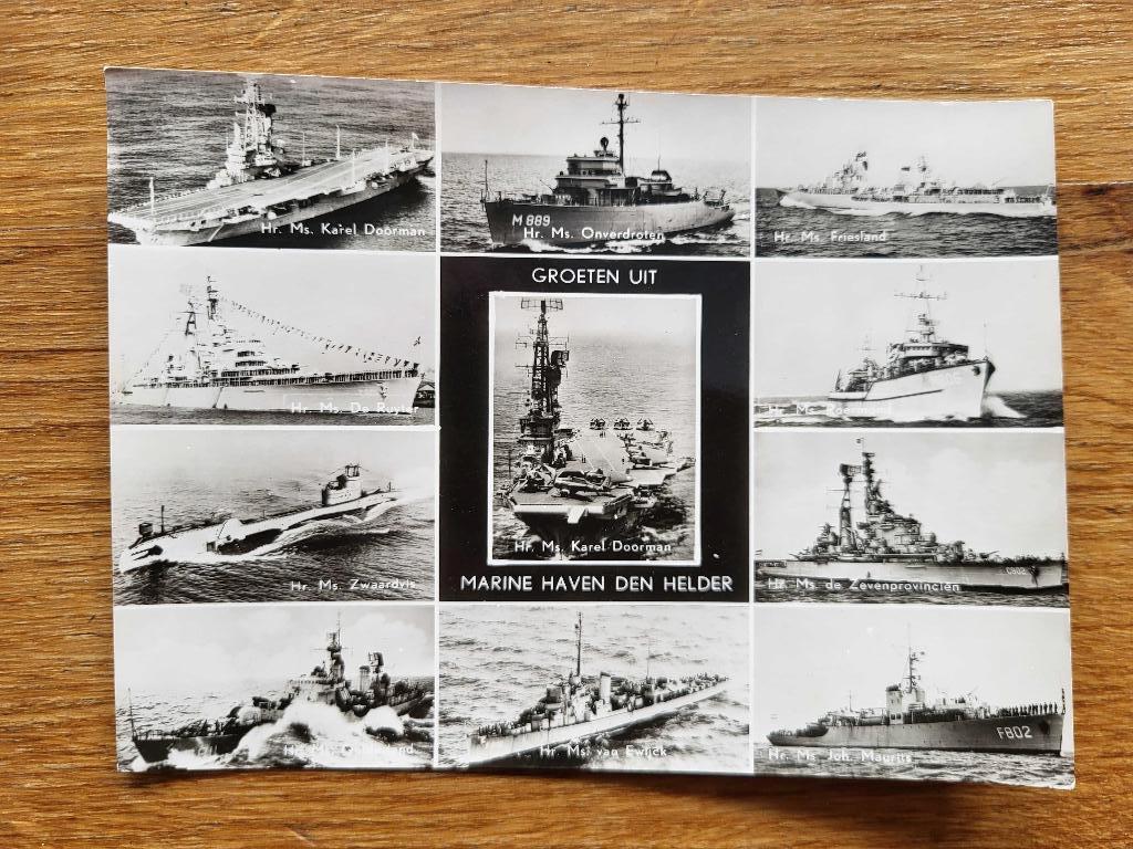 ansicht MARINE haven Den Helder Karel Doorman en meer, Verzamelen, Ophalen of Verzenden, Voor 1920, Noord-Holland