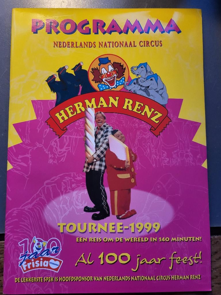 Circus/ programma Circus Herman Renz seizoen 1999., Ophalen of Verzenden, Zo goed als nieuw