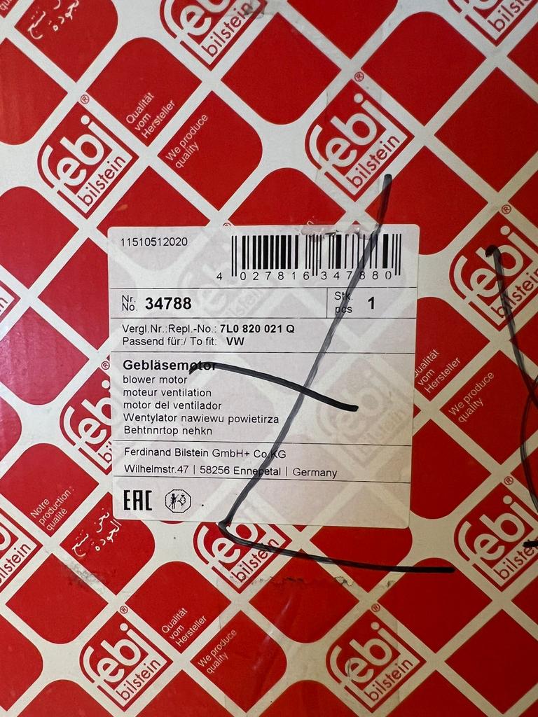 Nieuwe Aanjager Motor Ventilatie Febi 34788 VW/Audi, Ophalen of Verzenden, Nieuw, Audi