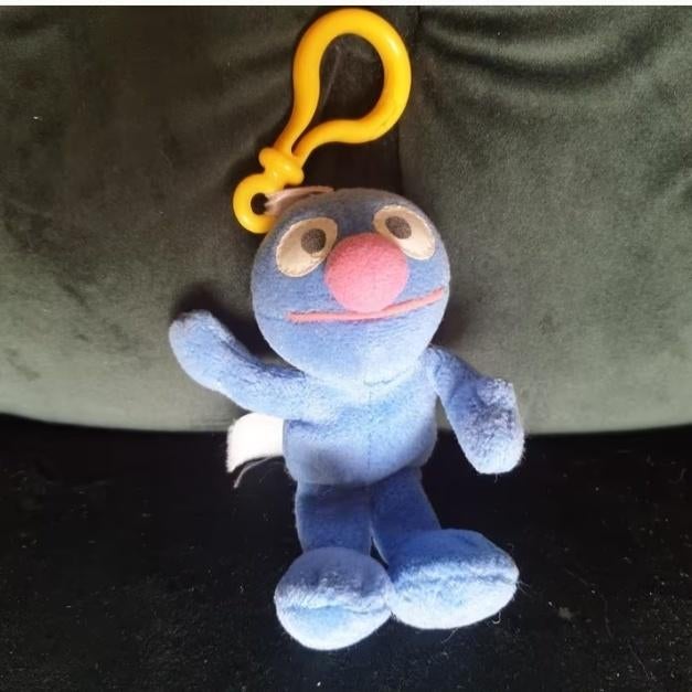 Vintage Sesamstraat Grover sleutelhanger ca 15 cm  1501, Gebruikt, -, -, Overige typen