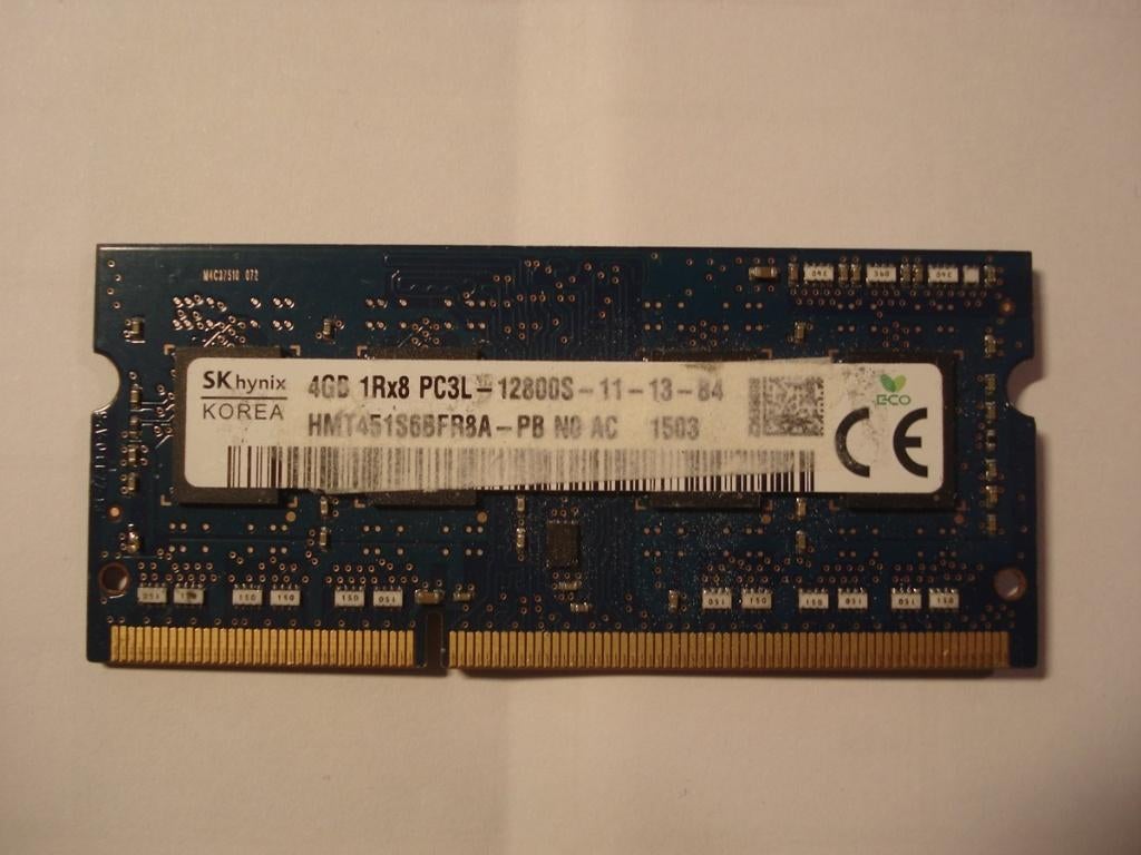 4GB 1Rx8 PC3L-12800S - SK hynix, Computers en Software, RAM geheugen, Gebruikt, DDR3, Ophalen of Verzenden, Laptop