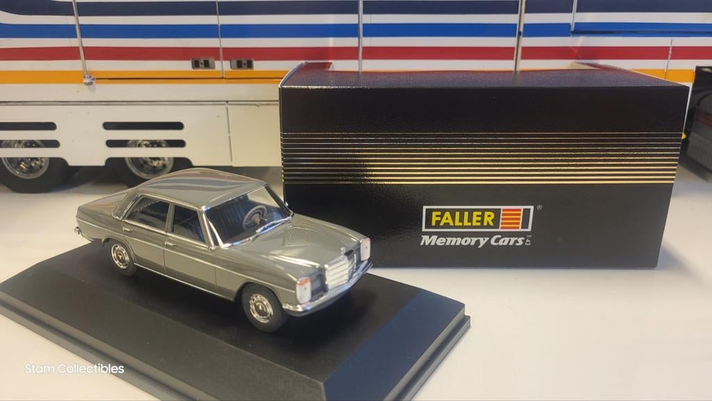 Faller Memory Cars Mercedes-Benz W115 220d /8 Grey - 1967, Hobby en Vrije tijd, Modelauto's | 1:43, Nieuw, Auto, Overige merken