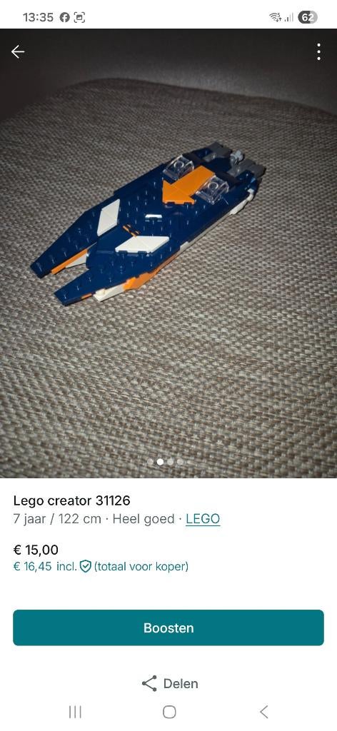 Lego creator 31126, Verzenden, Zo goed als nieuw, Complete set, Lego
