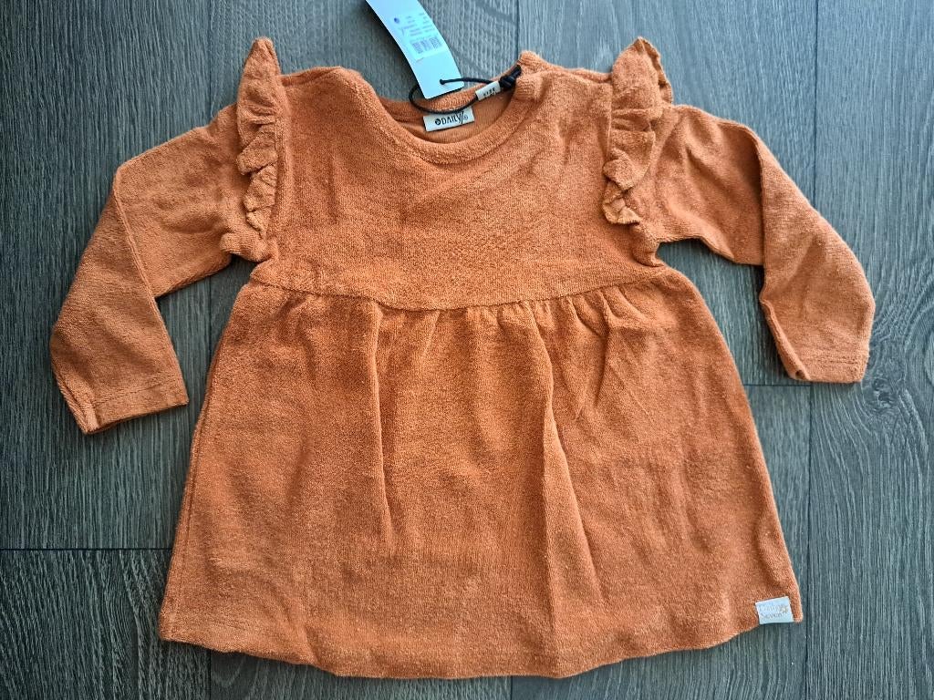 NIEUW badstof Jurk Daily7  - 68  jusa17, Meisje, Jurkje of Rokje, Nieuw, Ophalen of Verzenden