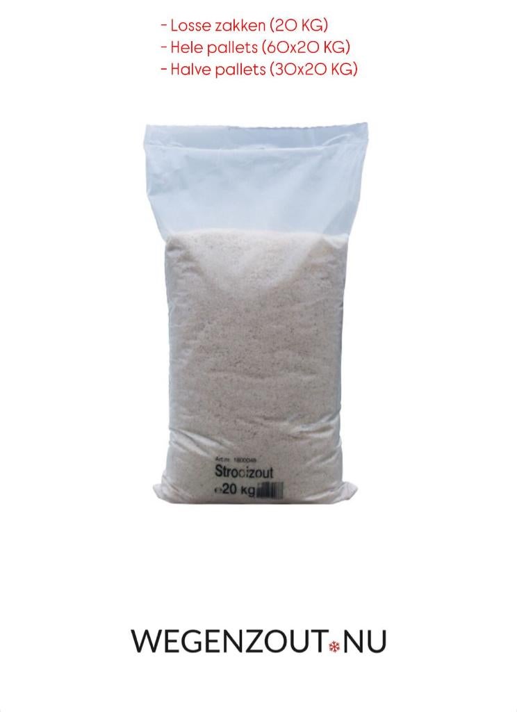 Zakgoed 20KG strooizout op=op direct afhalen/levering 2 dage, Ophalen of Verzenden, Nieuw, Overige soorten