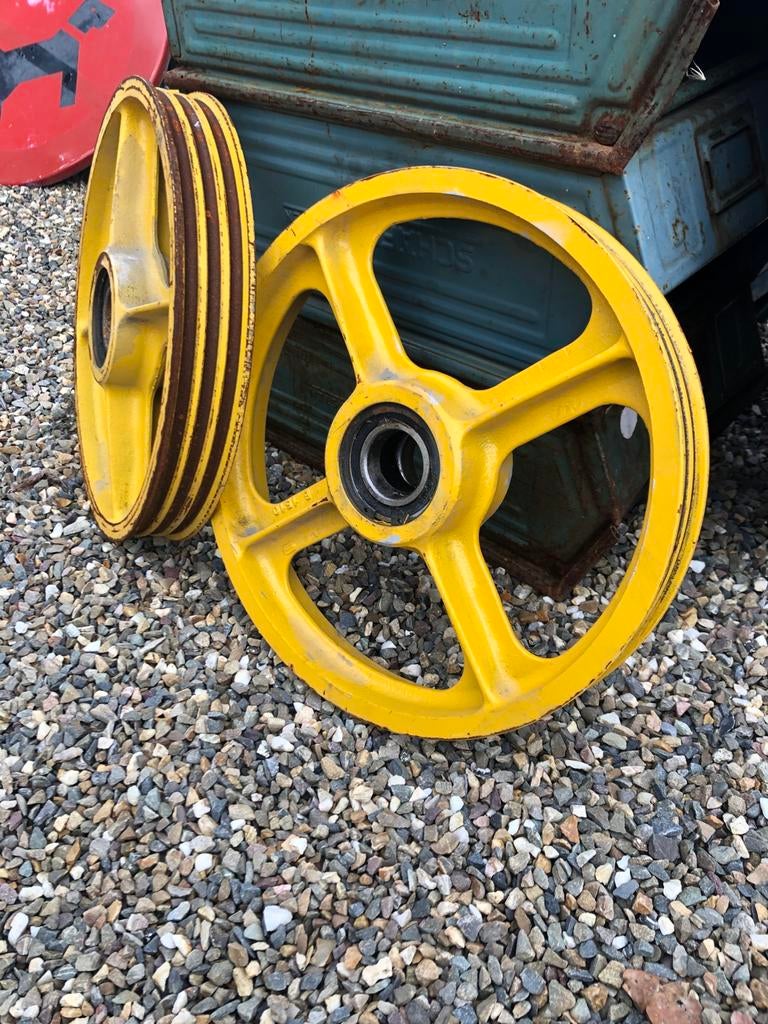 Stoer industrieel gietijzeren loopwiel aandrijfwiel poelie, Ophalen