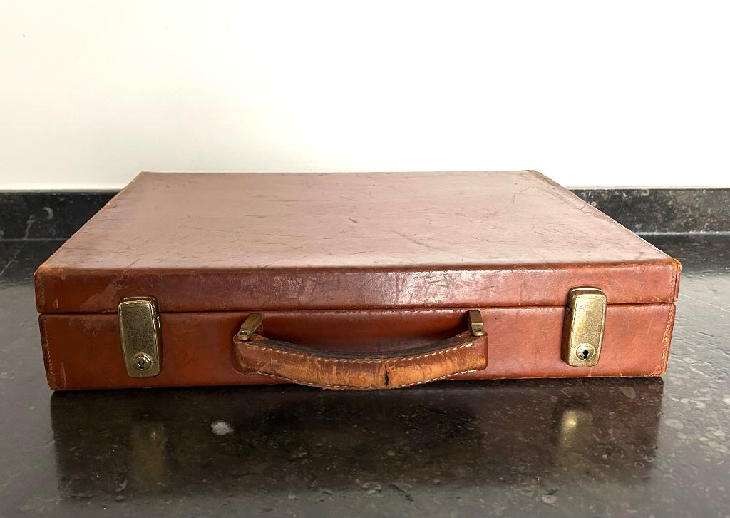 Delvaux aktentas leder koffer valiesje documentenkoffer, Sieraden, Tassen en Uiterlijk, Ophalen of Verzenden, Leer, Minder dan 50 cm