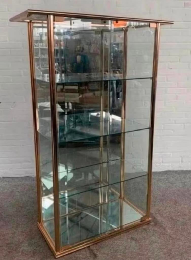 Kast schitterende Vitrine van Renato Zevi Italië jaren 70., Huis en Inrichting, Kasten | Vitrinekasten, Ophalen of Verzenden