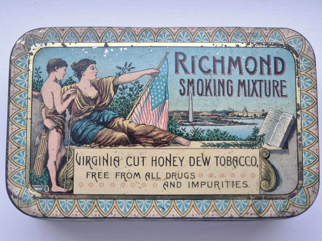 Richmond Smoking Mixture Tobacco tabak blik, Verzamelen, Blikken, Ophalen of Verzenden, Gebruikt, Overige
