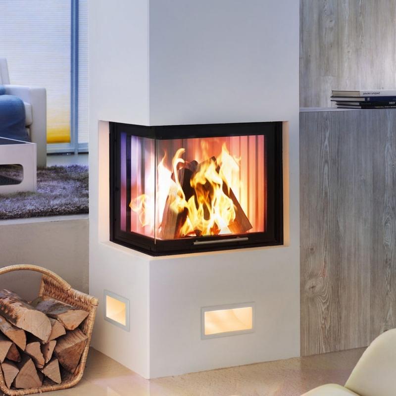 Spartherm Linear Corner 58x39x51(vaste greep)-SHOWROOM MODEL, Ophalen, Zo goed als nieuw, Inbouwhaard, Houthaard