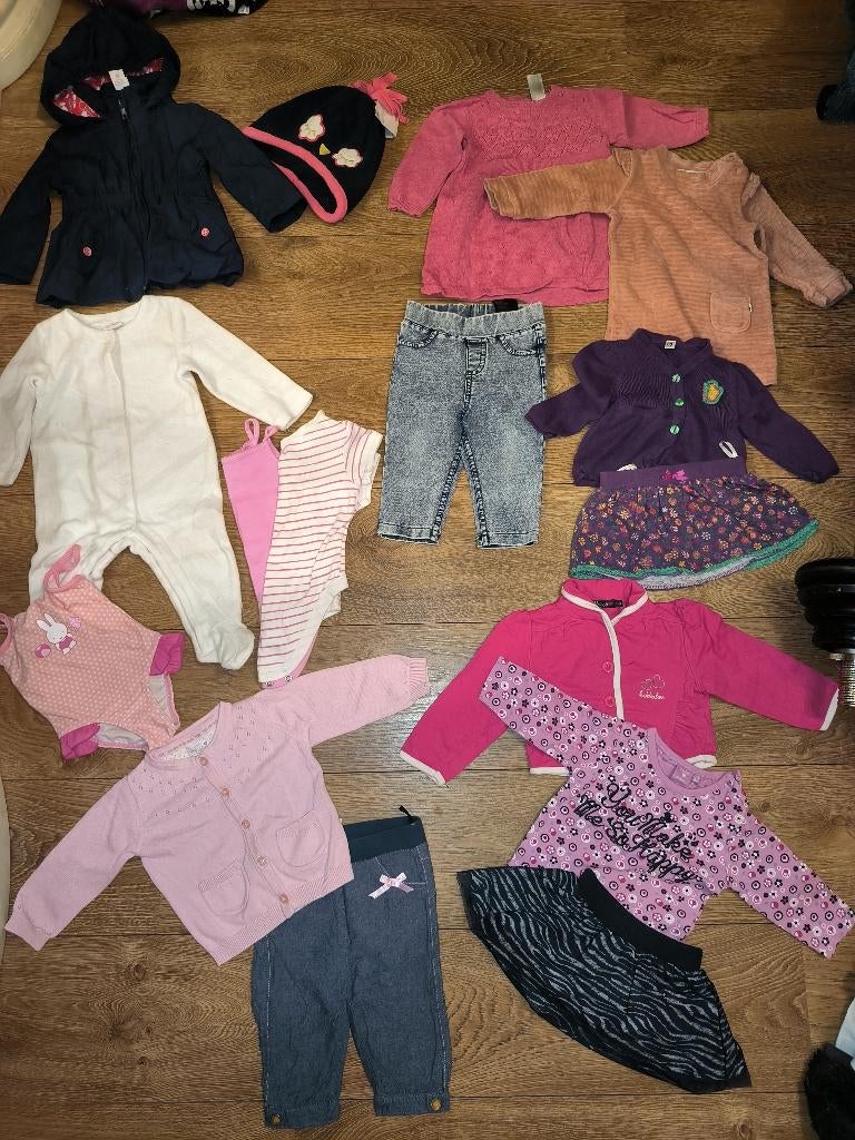 Baby kleding pakket meisje maat 68 broek, jurkje rokje vest, Ophalen of Verzenden, Gebruikt, Meisje, Jurkje of Rokje