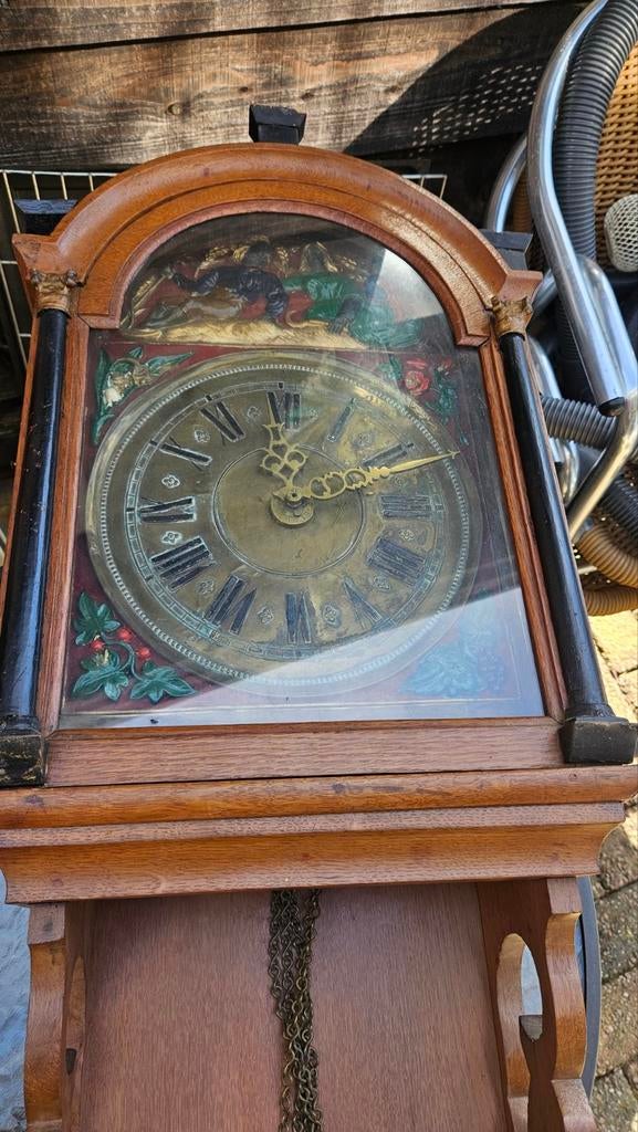 Antieke staart klok plusminus 100 jaar oud zie beschrijving, Antiek en Kunst, Antiek | Klokken, Ophalen