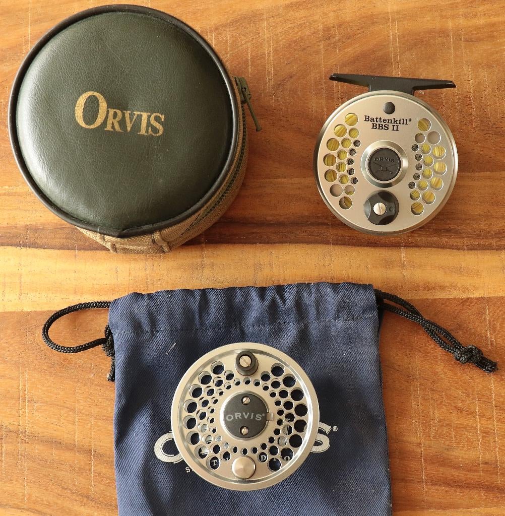 Orvis Battenkill Vliegenreel, BBS II met extra spoel, Ophalen of Verzenden, Zo goed als nieuw, Overige typen