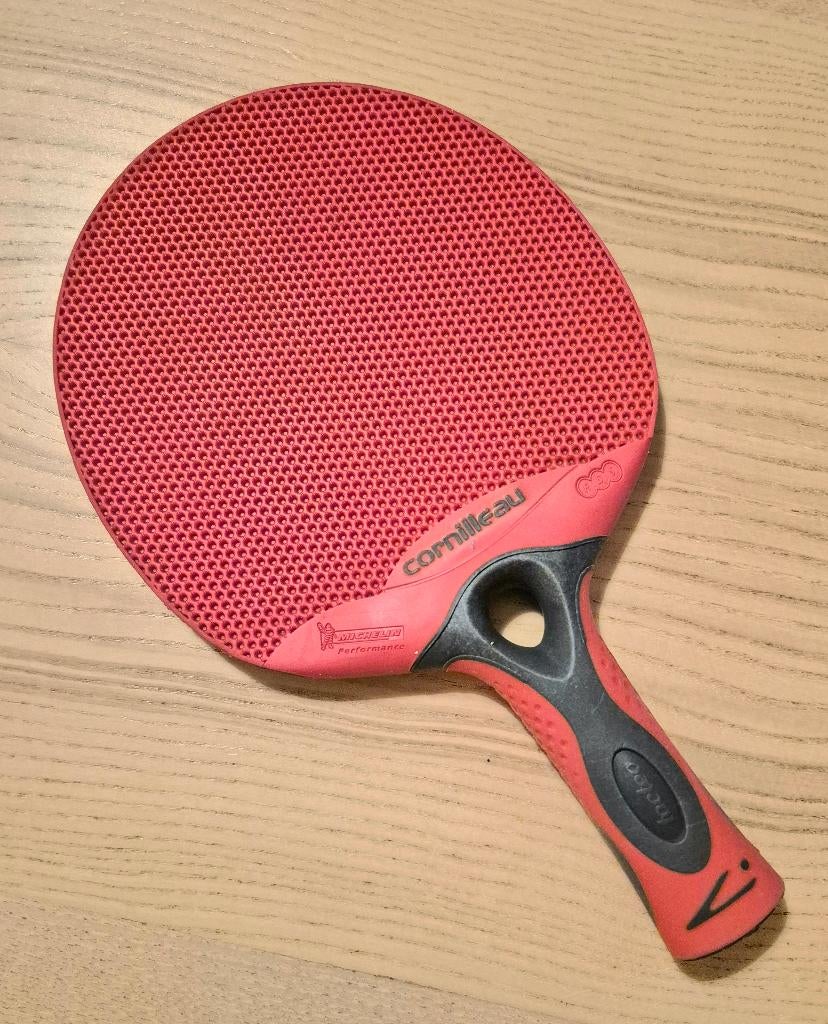 Tafeltennisbatje outdoor, Sport en Fitness, Tafeltennis, Ophalen of Verzenden, Zo goed als nieuw, Net, Batje(s) of Balletje(s)