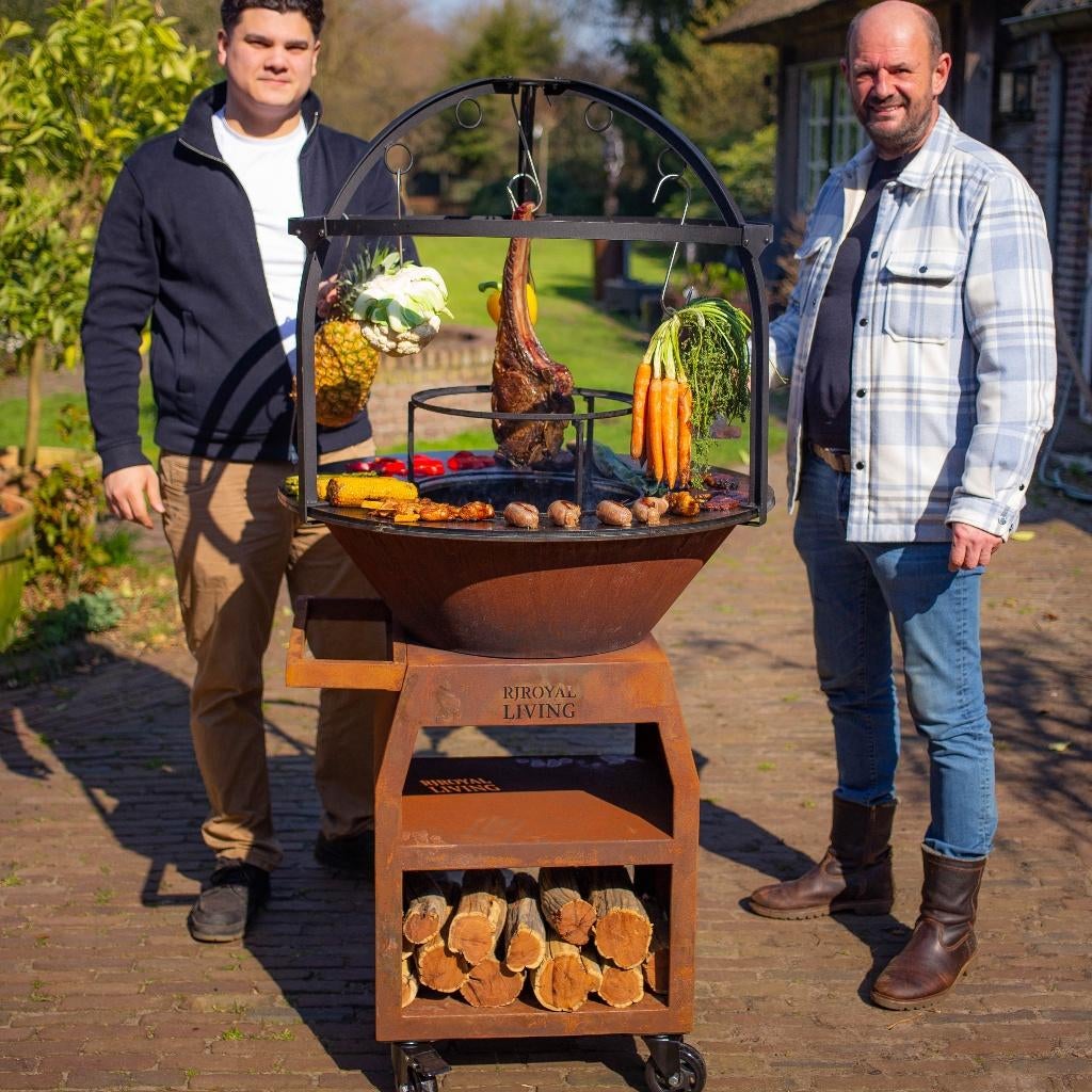 Plancha BBQ grill Maestro 80 Cortenstaal Nieuw buitenkeuken, Ophalen of Verzenden, Nieuw, RJRoyal Living, Met accessoires