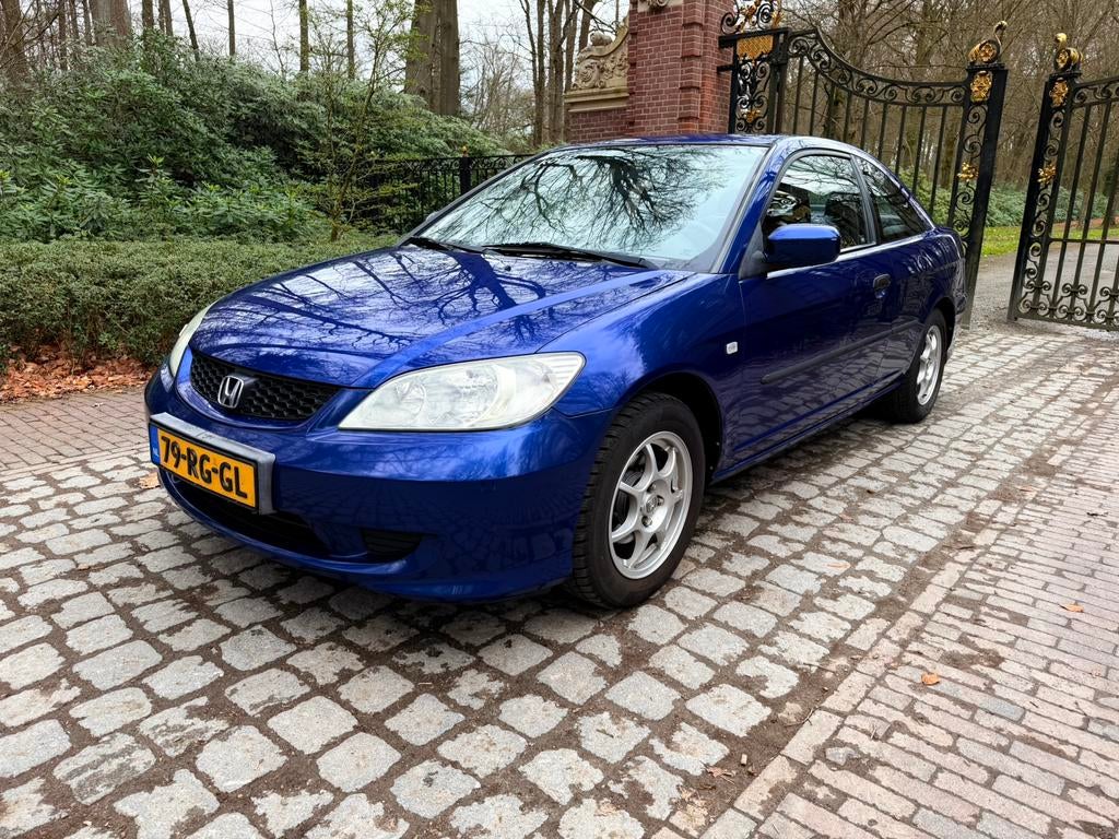 Honda Civic 1.7 I v-tec Coupe, APK 9-26, Inruil mogelijk, Auto's, Voorwielaandrijving, Stof, 4 cilinders, Blauw