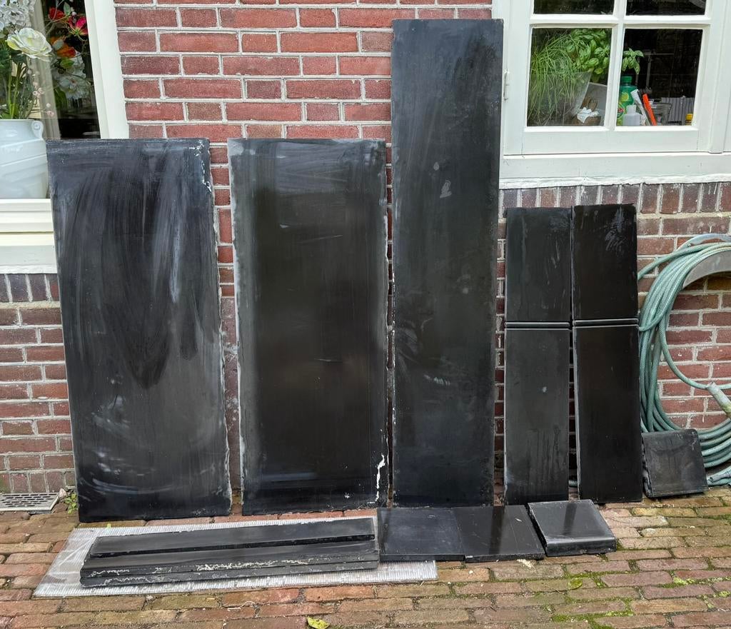 Marmeren schouw, Huis en Inrichting, Ophalen of Verzenden, Gebruikt, Vrijstaande haard, Houthaard