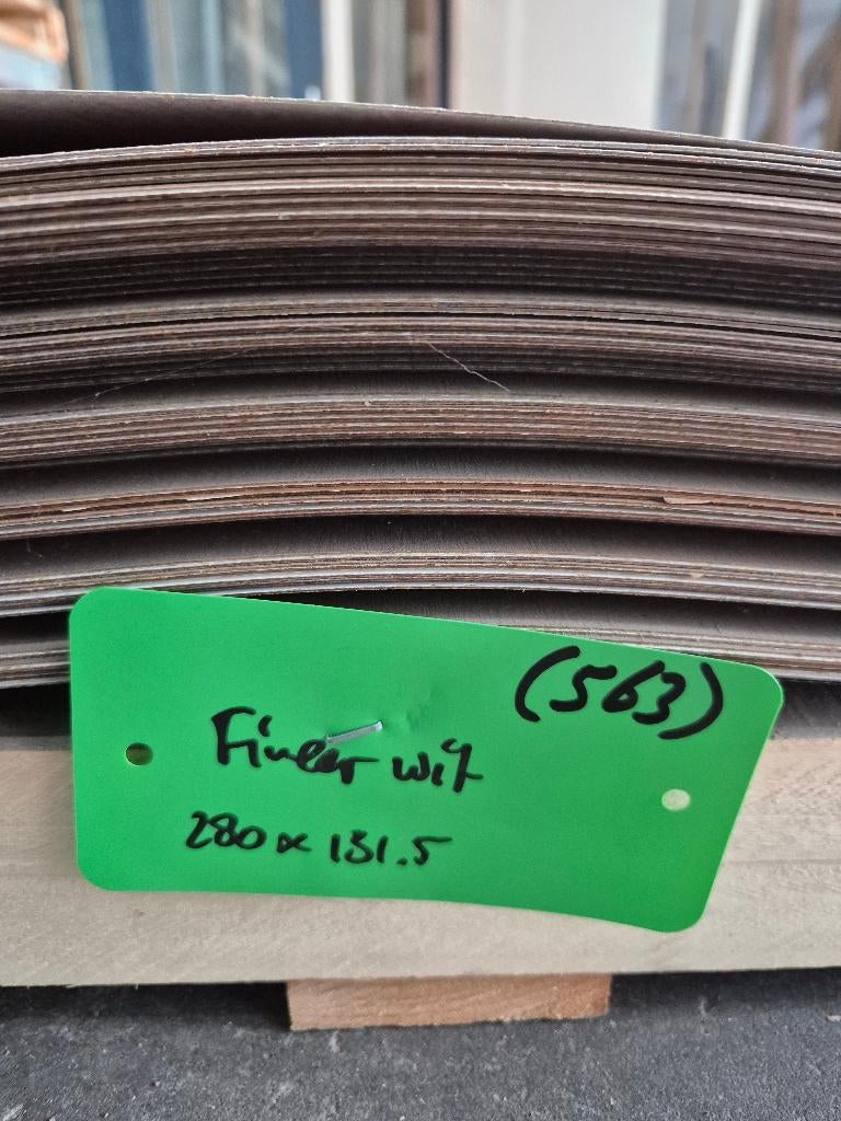 HPL fineer platen wit 280x131,5cm 0,8mm dik ( 563 ), Ophalen, HPL, Gebruikt, Nb