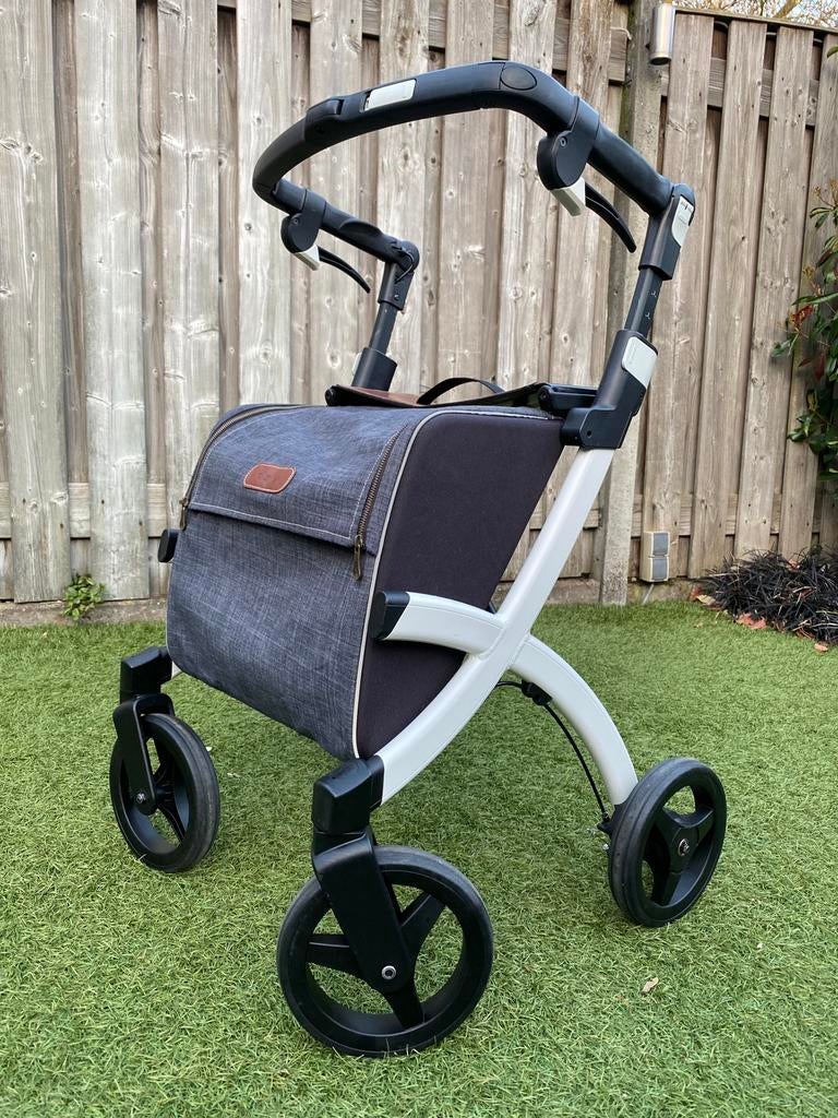 Rollz Flex - rollator met duwbeugel - white/denim grey, Diversen, Ophalen, Opvouwbaar, Zo goed als nieuw