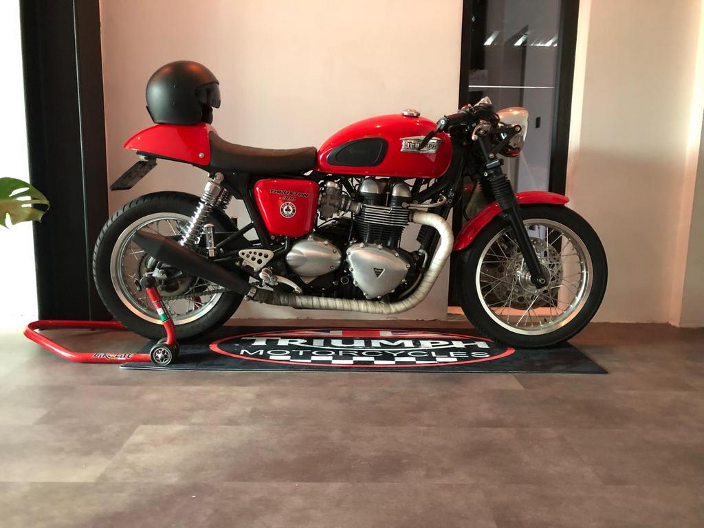 Triumph Thruxton 900 Cafe Racer, Motoren, Motoren | Piaggio, 2 cilinders, Sportuitlaat, Chopper, 900 cc