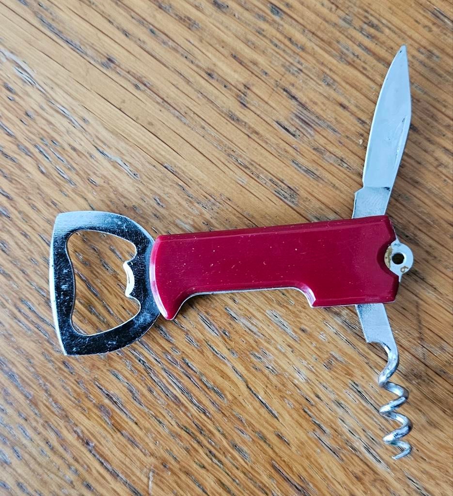 Multifunctionele flesopener met kurkentrekker en mes, Ophalen of Verzenden, Nieuw