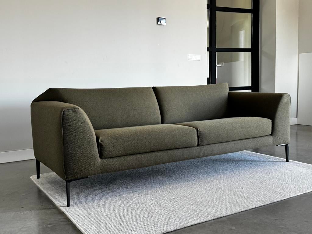 Leolux Pode Fold 3 pers - Groen - Als Nieuw 220 cm breed, Leolux Pode Fold, Driepersoons, Ophalen of Verzenden, Zo goed als nieuw