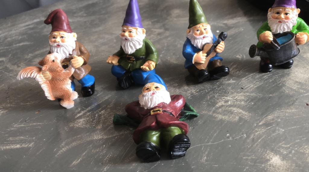 Set Van 5 Tuinkabouters / Tuin Kabouter Gnome Tuinkabouter, Verzenden, Nieuw, Tuinkabouter